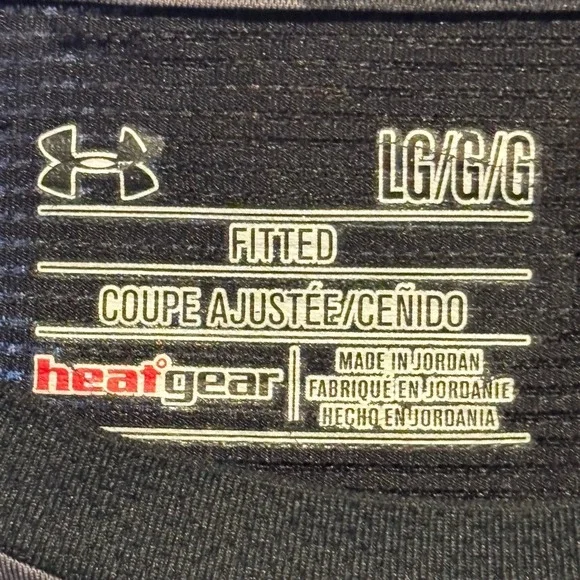 Under Armour Heat Gear Fitted Camo Long Sleeve Shirt Mens Large Black Gray - Picture 6 of 6